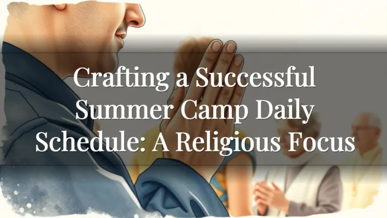Crafting a Successful Summer Camp Daily Schedule: A Religious Focus
