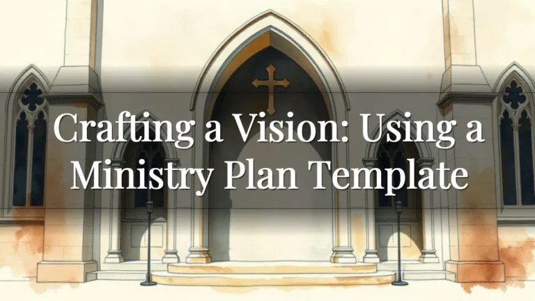 Crafting a Vision: Using a Ministry Plan Template