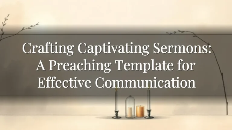 Crafting Captivating Sermons: A Preaching Template for Effective Communication Crafting Captivating Sermons: A Preaching Template for Effective Communication