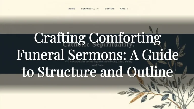 Crafting Comforting Funeral Sermons: A Guide to Structure and Outline Crafting Comforting Funeral Sermons: A Guide to Structure and Outline