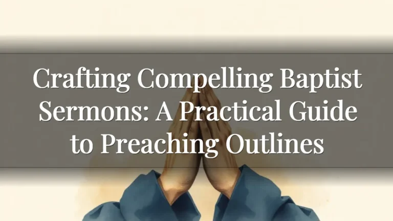 Crafting Compelling Baptist Sermons: A Practical Guide to Preaching Outlines Crafting Compelling Baptist Sermons: A Practical Guide to Preaching Outlines