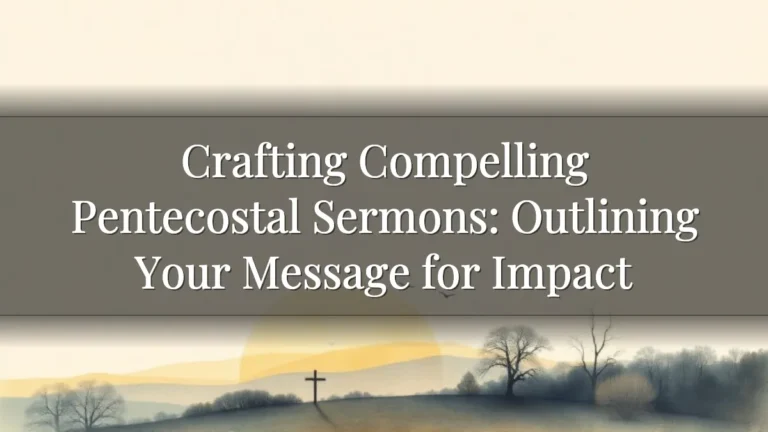 Crafting Compelling Pentecostal Sermons: Outlining Your Message for Impact Crafting Compelling Pentecostal Sermons: Outlining Your Message for Impact