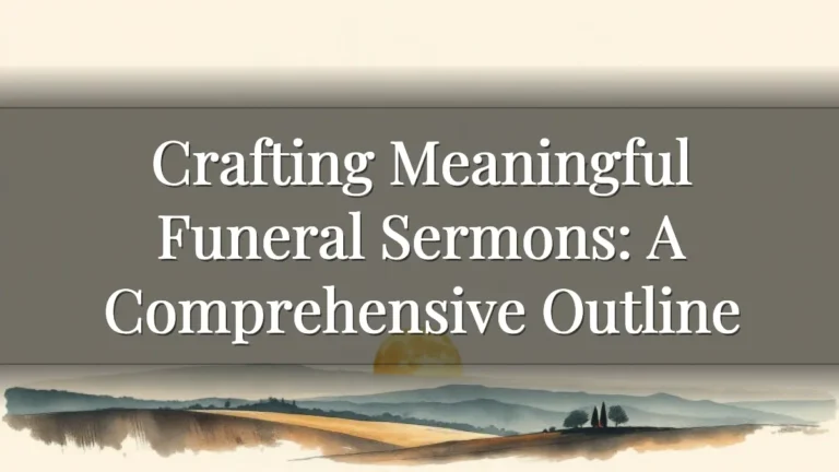 Crafting Meaningful Funeral Sermons: A Comprehensive Outline Crafting Meaningful Funeral Sermons: A Comprehensive Outline