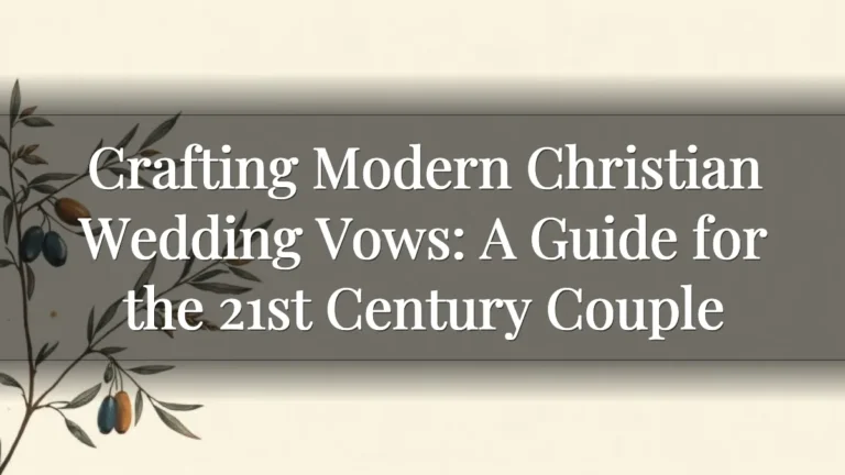 Crafting Modern Christian Wedding Vows: A Guide for the 21st Century Couple