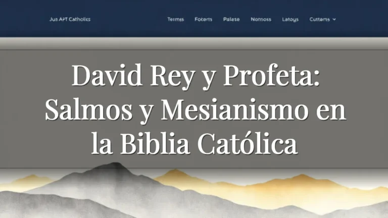 David Rey y Profeta: Salmos y Mesianismo en la Biblia Católica