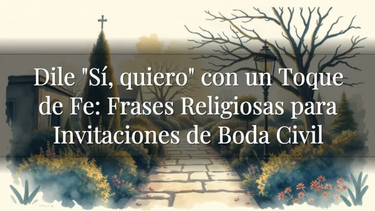 Dile "Sí, quiero" con un Toque de Fe: Frases Religiosas para Invitaciones de Boda Civil