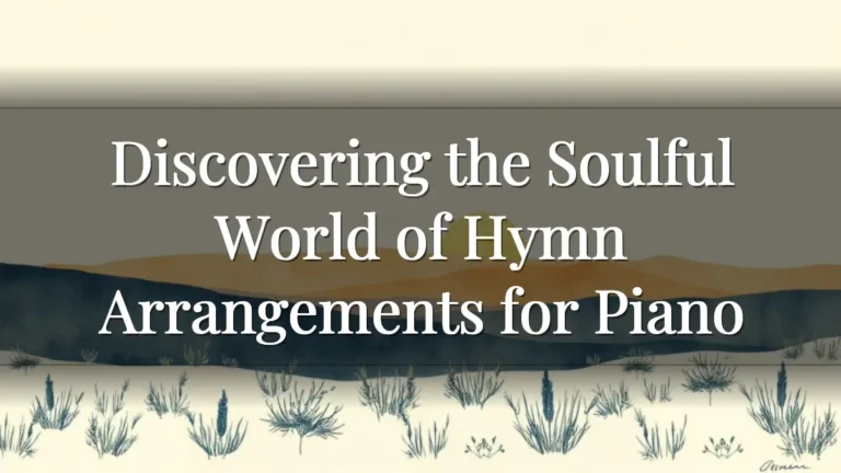 Discovering the Soulful World of Hymn Arrangements for Piano Discovering the Soulful World of Hymn Arrangements for Piano