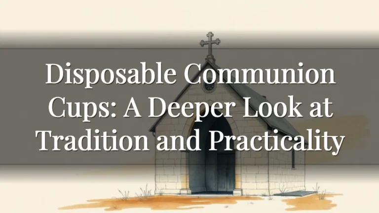 Disposable Communion Cups: A Deeper Look at Tradition and Practicality Disposable Communion Cups: A Deeper Look at Tradition and Practicality