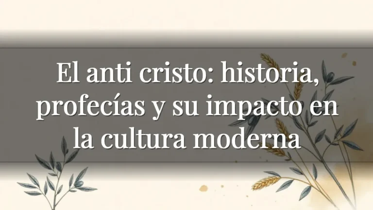 El anti cristo: historia, profecías y su impacto en la cultura moderna