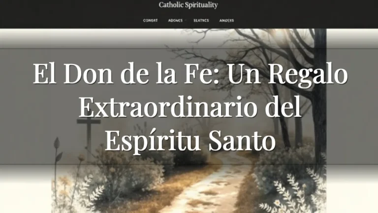 El Don de la Fe: Un Regalo Extraordinario del Espíritu Santo