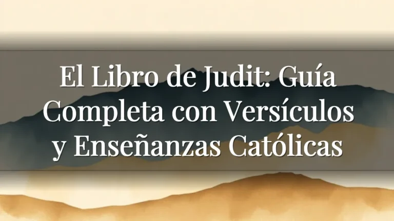 El Libro de Judit: Guía Completa con Versículos y Enseñanzas Católicas El Libro de Judit: Guía Completa con Versículos y Enseñanzas Católicas