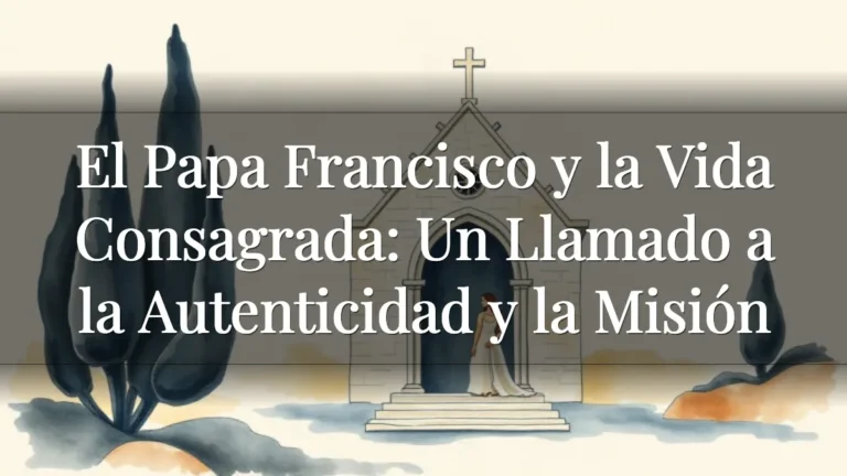 El Papa Francisco y la Vida Consagrada: Un Llamado a la Autenticidad y la Misión El Papa Francisco y la Vida Consagrada: Un Llamado a la Autenticidad y la Misión