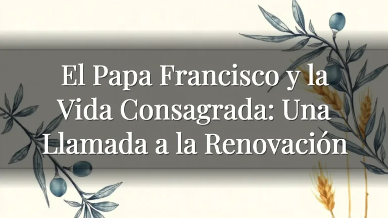 El Papa Francisco y la Vida Consagrada: Una Llamada a la Renovación
