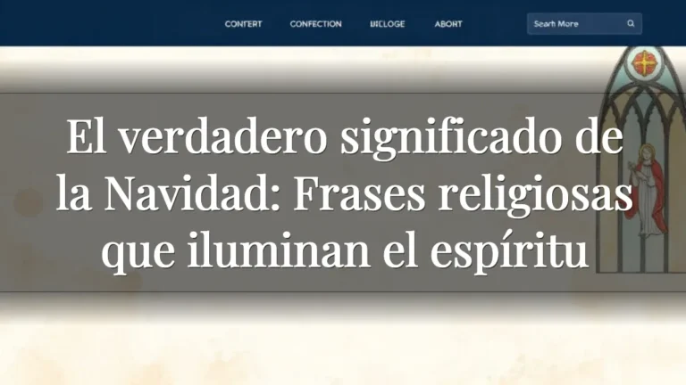 El verdadero significado de la Navidad: Frases religiosas que iluminan el espíritu El verdadero significado de la Navidad: Frases religiosas que iluminan el espíritu