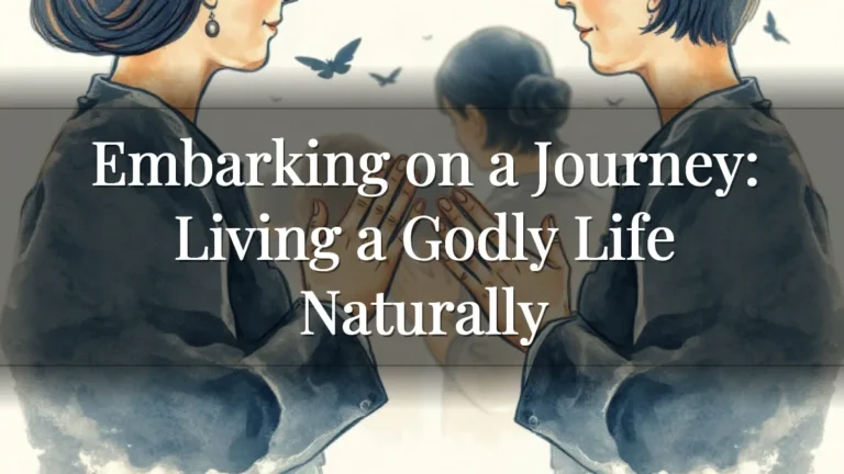 Embarking on a Journey: Living a Godly Life Naturally Embarking on a Journey: Living a Godly Life Naturally
