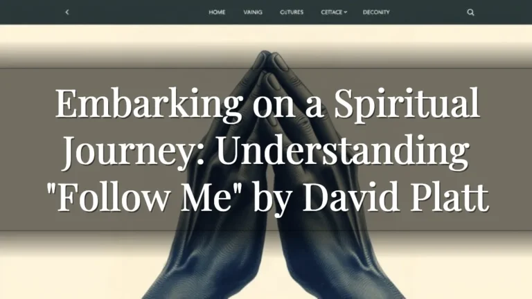 Embarking on a Spiritual Journey: Understanding "Follow Me" by David Platt