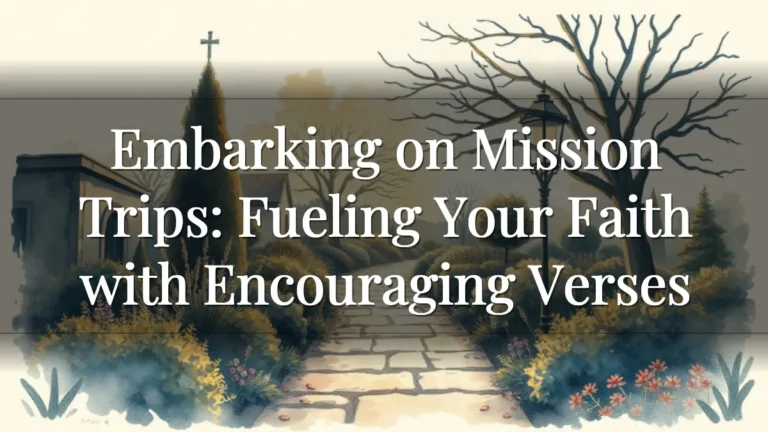 Embarking on Mission Trips: Fueling Your Faith with Encouraging Verses