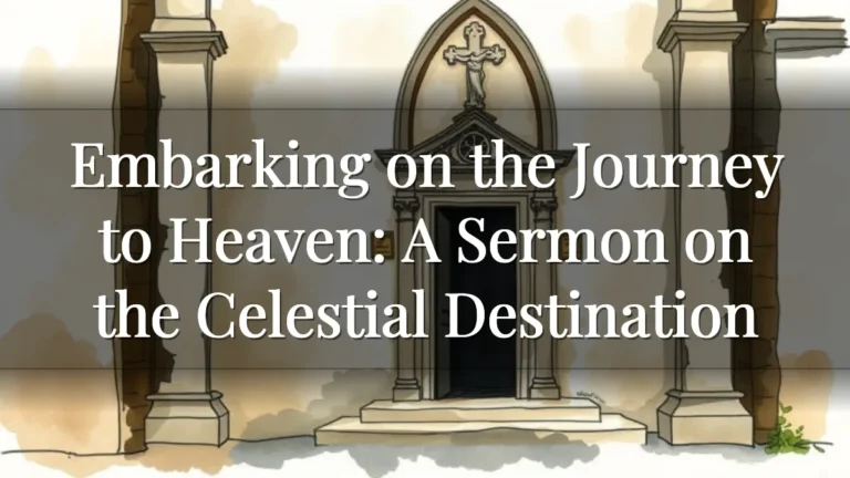 Embarking on the Journey to Heaven: A Sermon on the Celestial Destination