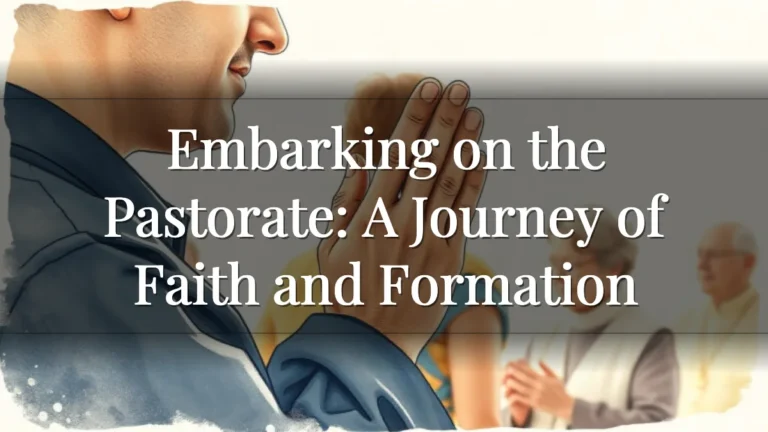 Embarking on the Pastorate: A Journey of Faith and Formation Embarking on the Pastorate: A Journey of Faith and Formation