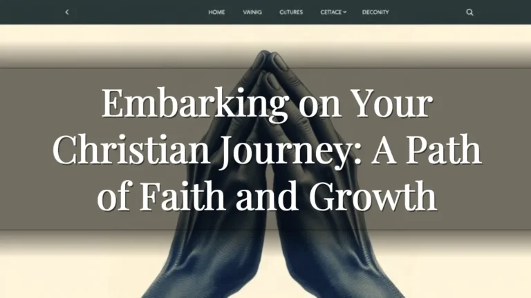 Embarking on Your Christian Journey: A Path of Faith and Growth Embarking on Your Christian Journey: A Path of Faith and Growth