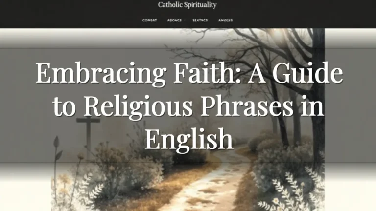 Embracing Faith: A Guide to Religious Phrases in English Embracing Faith: A Guide to Religious Phrases in English