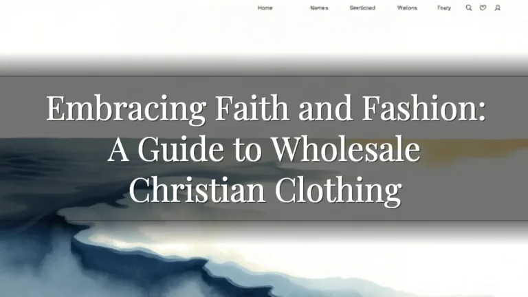Embracing Faith and Fashion: A Guide to Wholesale Christian Clothing