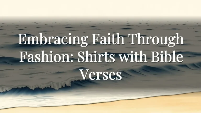 Embracing Faith Through Fashion: Shirts with Bible Verses Embracing Faith Through Fashion: Shirts with Bible Verses