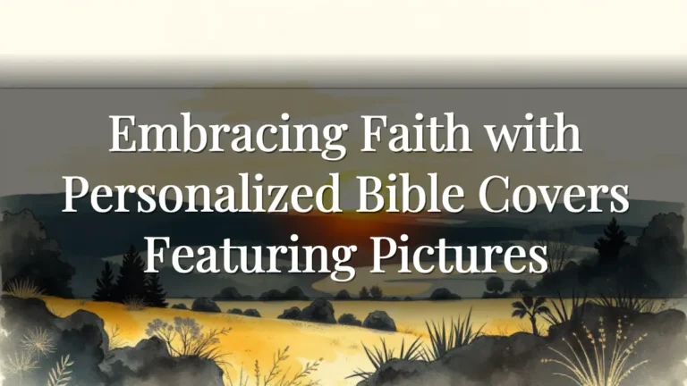 Embracing Faith with Personalized Bible Covers Featuring Pictures