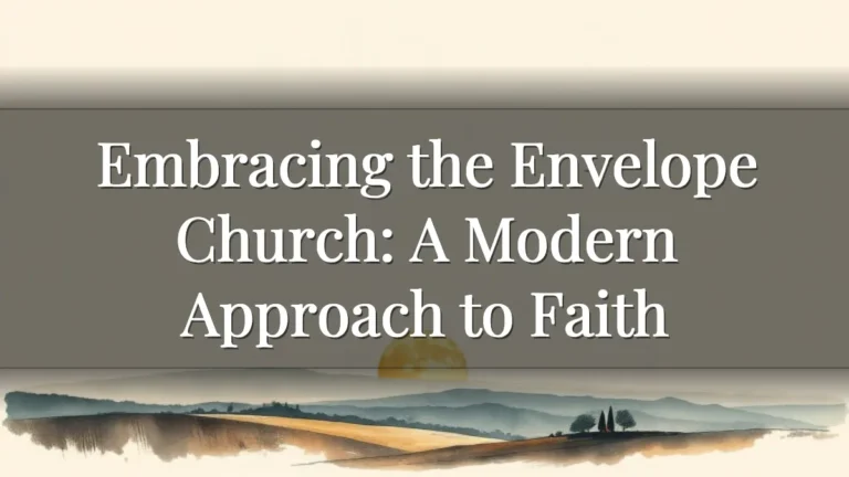 Embracing the Envelope Church: A Modern Approach to Faith Embracing the Envelope Church: A Modern Approach to Faith