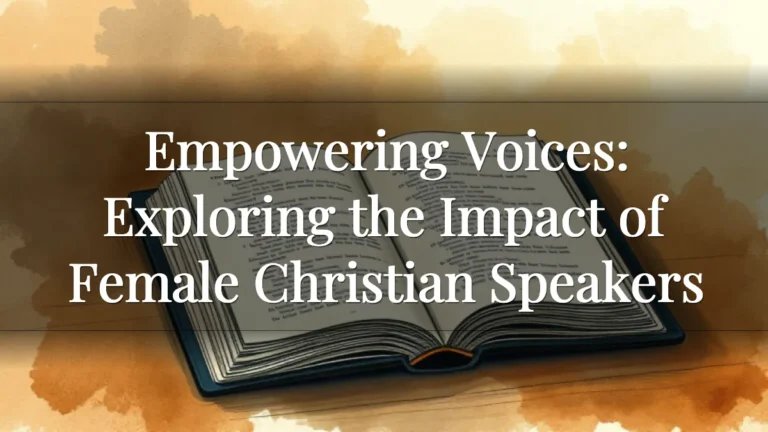 Empowering Voices: Exploring the Impact of Female Christian Speakers