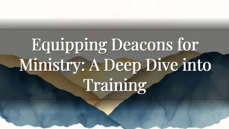 Equipping Deacons for Ministry: A Deep Dive into Training