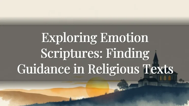 Exploring Emotion Scriptures: Finding Guidance in Religious Texts Exploring Emotion Scriptures: Finding Guidance in Religious Texts