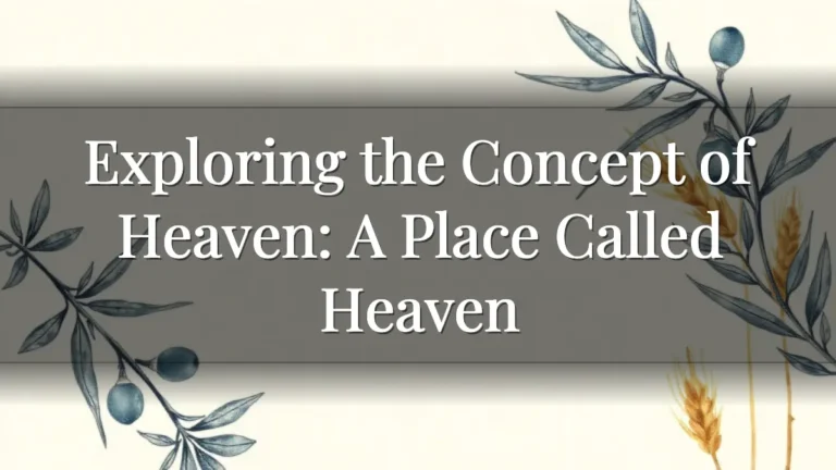 Exploring the Concept of Heaven: A Place Called Heaven Exploring the Concept of Heaven: A Place Called Heaven