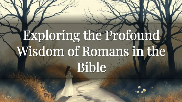 Exploring the Profound Wisdom of Romans in the Bible