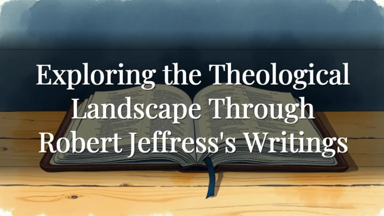 Exploring the Theological Landscape Through Robert Jeffress's Writings