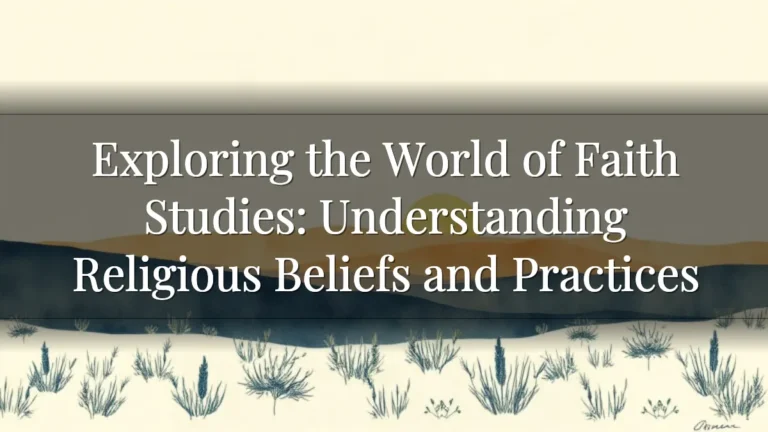 Exploring the World of Faith Studies: Understanding Religious Beliefs and Practices Exploring the World of Faith Studies: Understanding Religious Beliefs and Practices