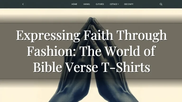 Expressing Faith Through Fashion: The World of Bible Verse T-Shirts Expressing Faith Through Fashion: The World of Bible Verse T-Shirts