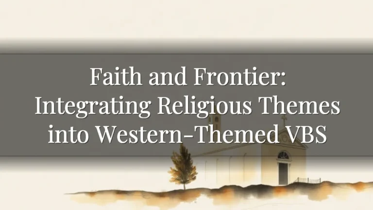 Faith and Frontier: Integrating Religious Themes into Western-Themed VBS Faith and Frontier: Integrating Religious Themes into Western-Themed VBS
