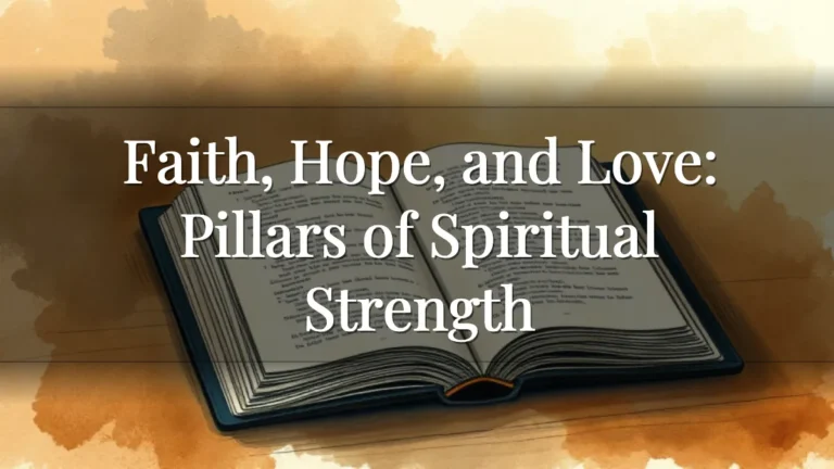 Faith, Hope, and Love: Pillars of Spiritual Strength