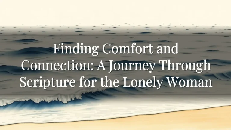 Finding Comfort and Connection: A Journey Through Scripture for the Lonely Woman Finding Comfort and Connection: A Journey Through Scripture for the Lonely Woman