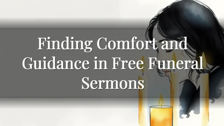 Finding Comfort and Guidance in Free Funeral Sermons Finding Comfort and Guidance in Free Funeral Sermons