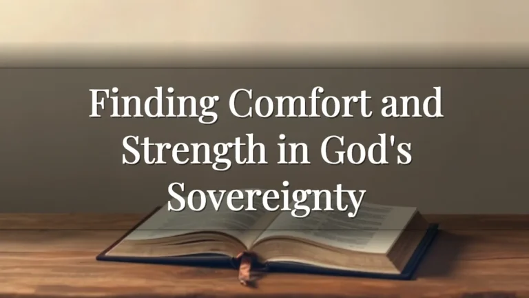 Finding Comfort and Strength in God's Sovereignty Finding Comfort and Strength in God's Sovereignty
