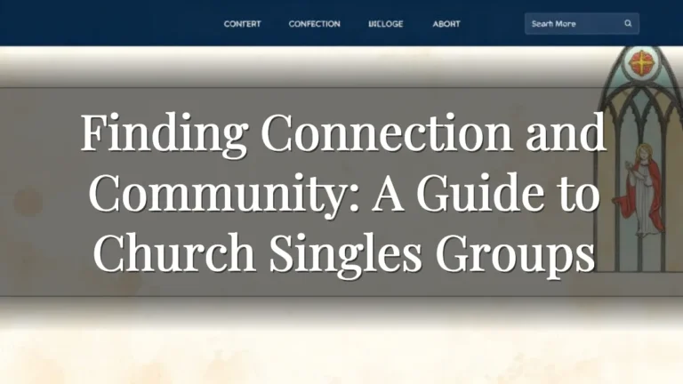 Finding Connection and Community: A Guide to Church Singles Groups