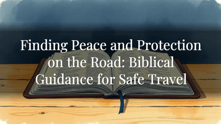 Finding Peace and Protection on the Road: Biblical Guidance for Safe Travel