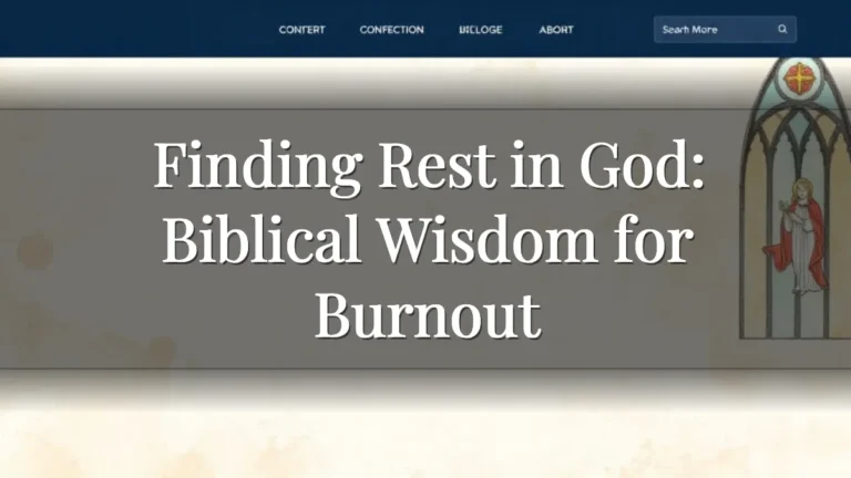 Finding Rest in God:  Biblical Wisdom for Burnout