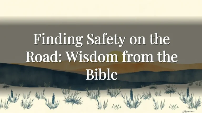 Finding Safety on the Road: Wisdom from the Bible