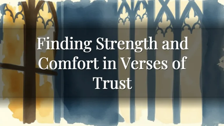 Finding Strength and Comfort in Verses of Trust