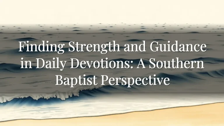 Finding Strength and Guidance in Daily Devotions: A Southern Baptist Perspective