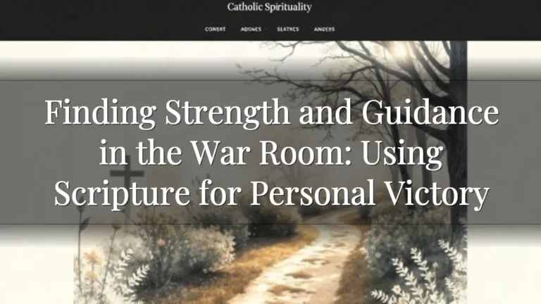 Finding Strength and Guidance in the War Room:  Using Scripture for Personal Victory