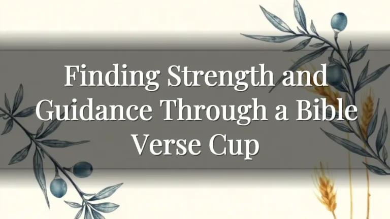 Finding Strength and Guidance Through a Bible Verse Cup